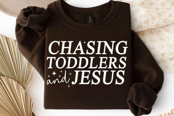 Chasing Jesus and Toddlers Png Svg: A Versatile Graphics Asset for T-Shirt Designs