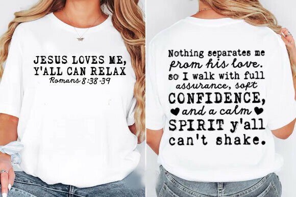 Christian Bible Verse PNG Jesus Graphic for T-Shirt Designs