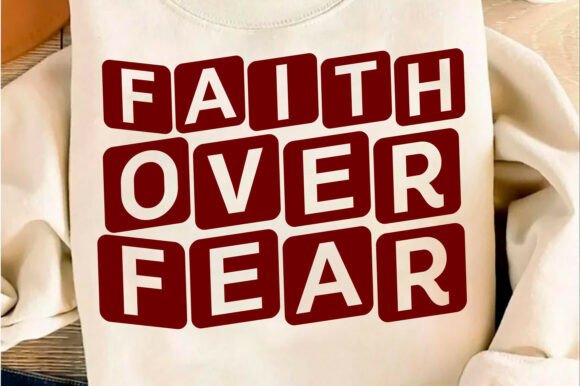 Christian PNG Faith over Fear: Perfect for T-Shirt Designs and Graphics
