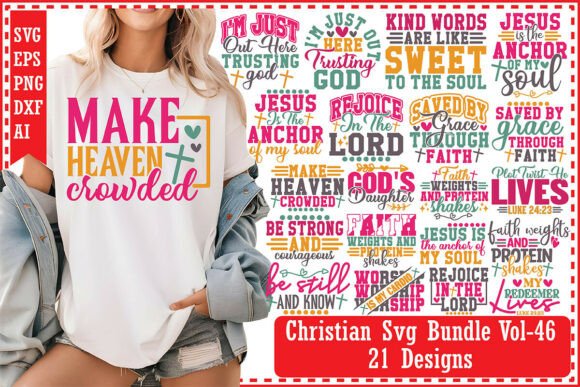 Christian Svg Bundle Vol-46: Perfect for T-Shirt Designs and Graphics