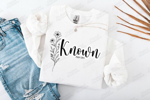 Elegant Christian Faith Quote Floral for T-Shirt Designs