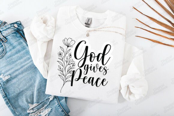 God Gives Peace Graphics for T-Shirt Designs