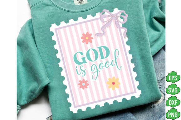 God is Good Postage Stamp Png, Jesus Svg for T-Shirt Designs
