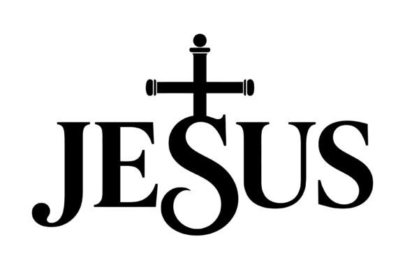 Jesus Cross Letter Bold Typography SVG for T-Shirt Designs and Graphics