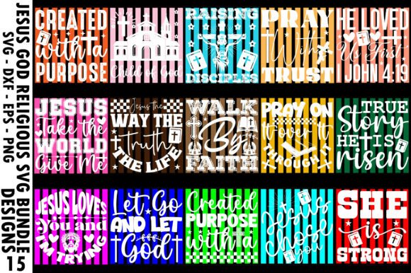 Jesus God Religious Png Svg Bundle for T-Shirt Designs and Graphics