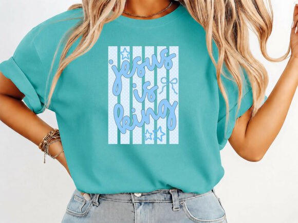 Jesus is King Religious T-shirt Design for Crafters