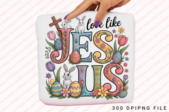 Jesus Religious Easter Spring PNG Design for Graphics & T-Shirts