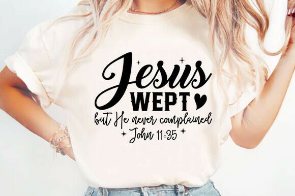 Jesus Wept Christian Png: A Thoughtful Embroidery Design