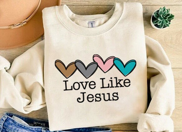 Love PNG, Love Like Jesus Graphics for T-Shirt Designs