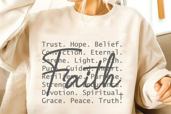 Review: Faith Words PNG, Religious SVG for T-Shirt Designs