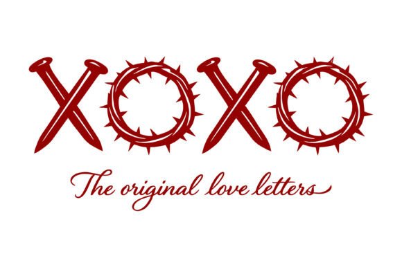 XOXO Original Christian Love Letters for T-Shirt Designs